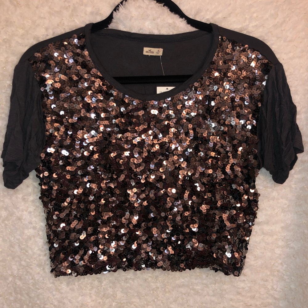 Hollister Sequin Crop Top